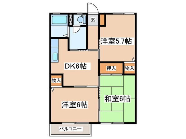 ＴＲＡＤサンリバ－Ｃ棟の物件間取画像